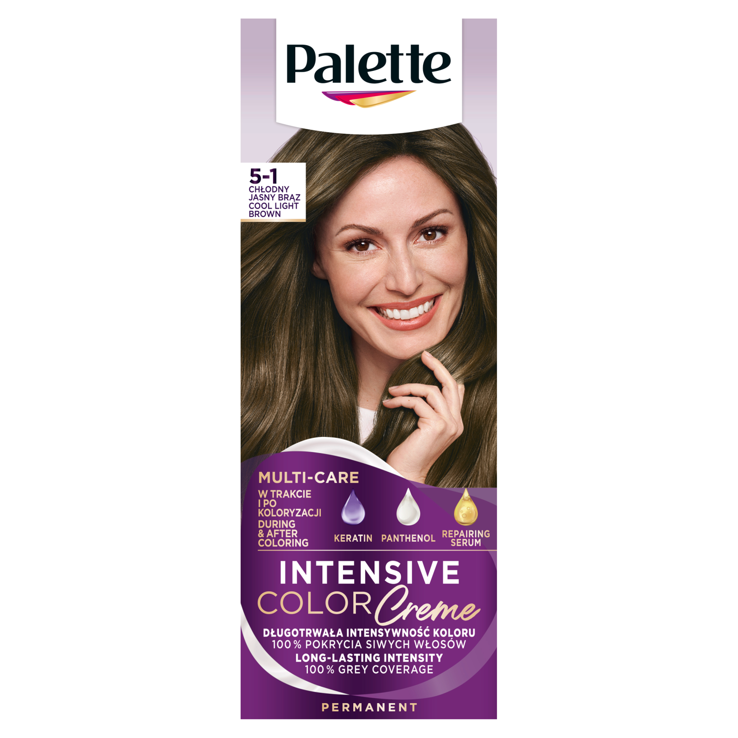 цена Краска для волос 5-1 коричневый Palette Intensive Color, 1 упаковка