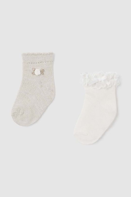 Mayoral Детские носки, 2 пары, бежевый носки детские утепленные 2 пары размер универсальный бежевый белый