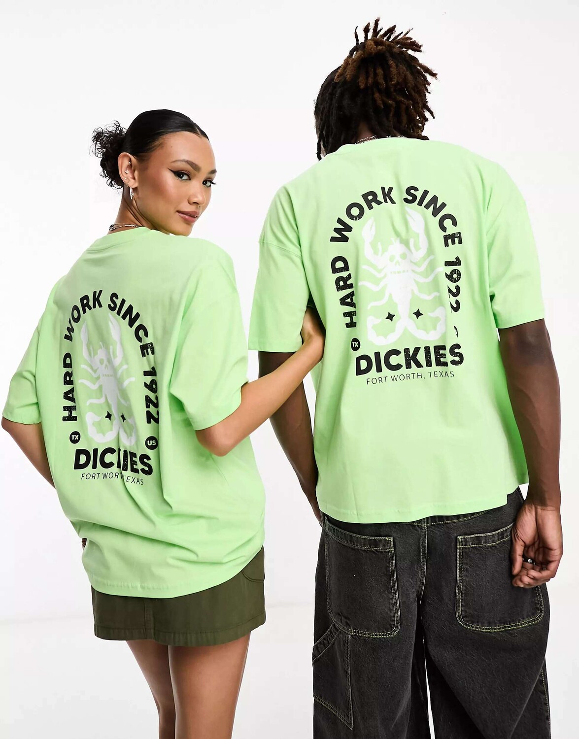 

Оверсайз-футболка свободного кроя с принтом на спине Dickies Shoal Creek зеленого цвета, эксклюзивная эксклюзивная сумка для asos, Зеленый