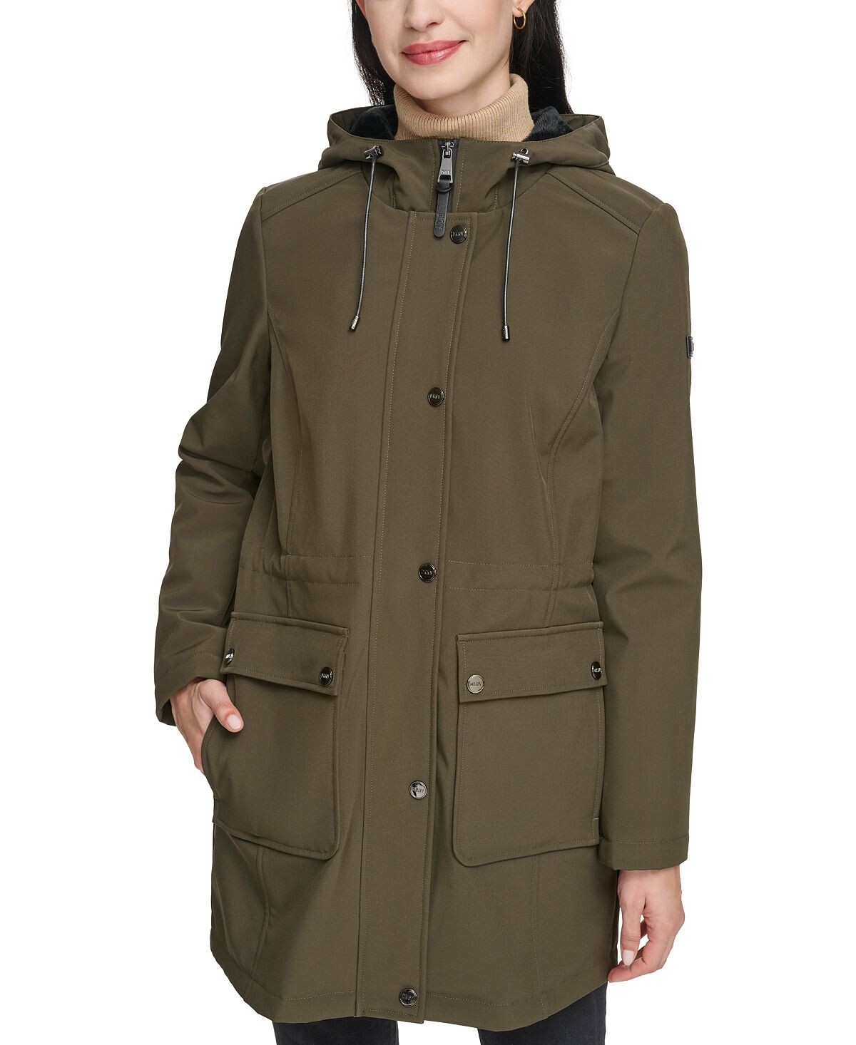 

Водонепроницаемый дождевик-анорак с капюшоном Petite DKNY