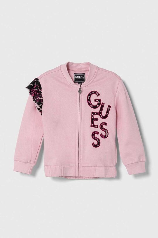 

Детская хлопковая толстовка Guess, розовый