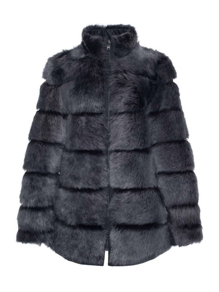 

Двусторонняя короткая куртка Made For Generations Wolfie Furs, цвет Black Frost