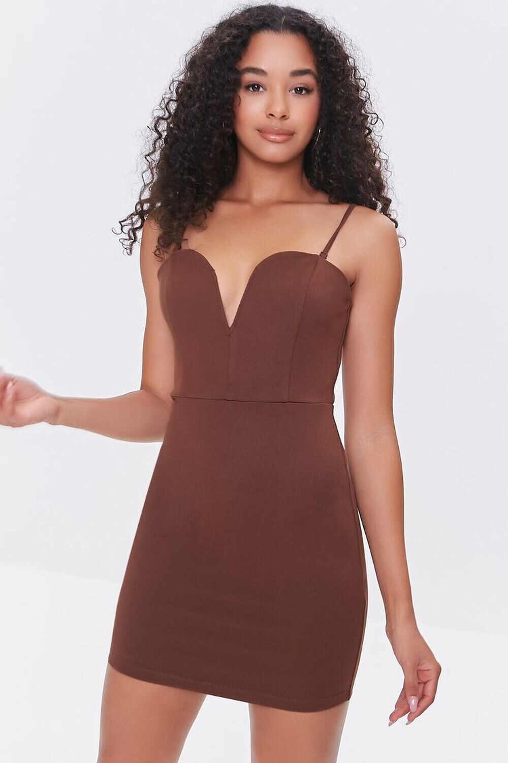 

Мини-платье в форме сердца Forever 21, коричневый