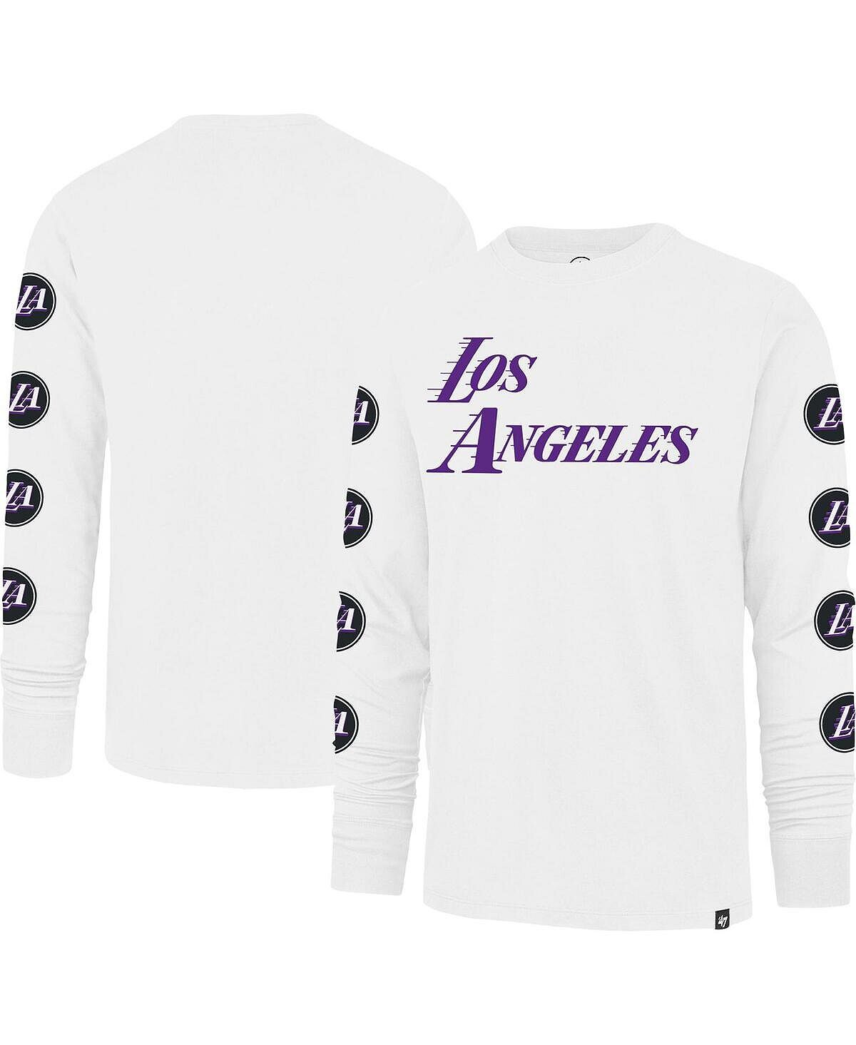 

Мужская белая футболка с длинным рукавом Los Angeles Lakers City Edition Downtown Franklin '47 Brand, Белый