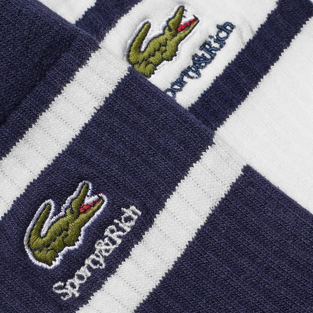 

Носки в рубчик в полоску Sporty & Rich x Lacoste