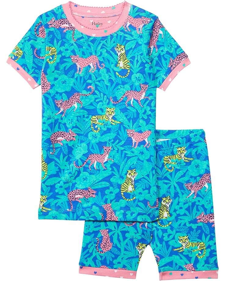 

Пижамный комплект Hatley Jungle Cats Organic Cotton Short Pajama Set, синий