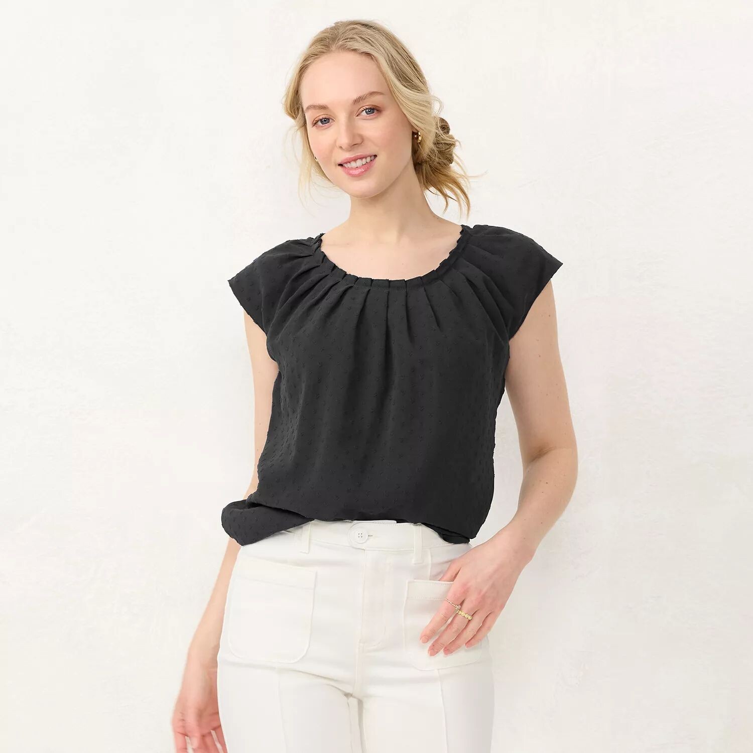 

Плиссированный топ Petite LC Lauren Conrad LC Lauren Conrad