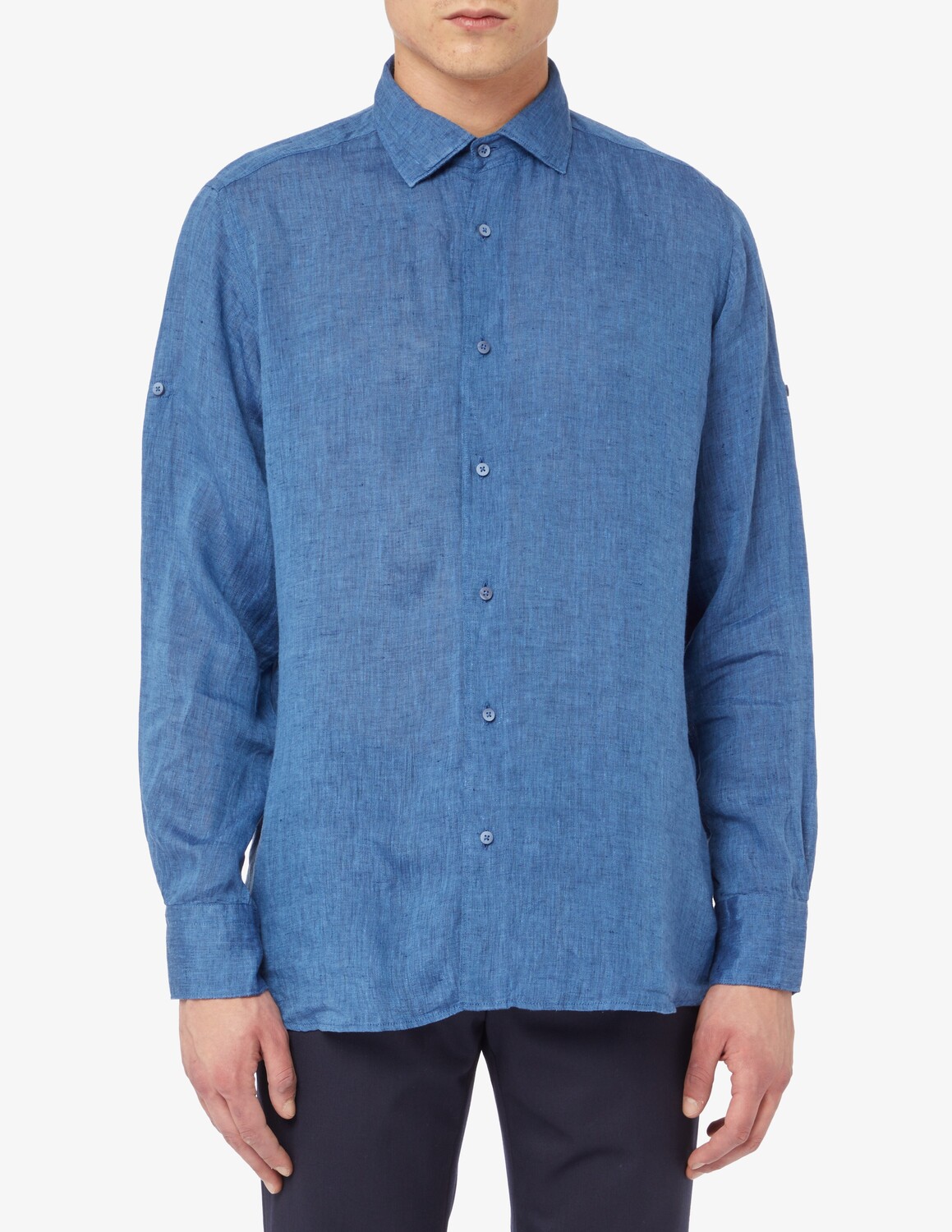 

Льняная рубашка Sartoria Italiana, синий