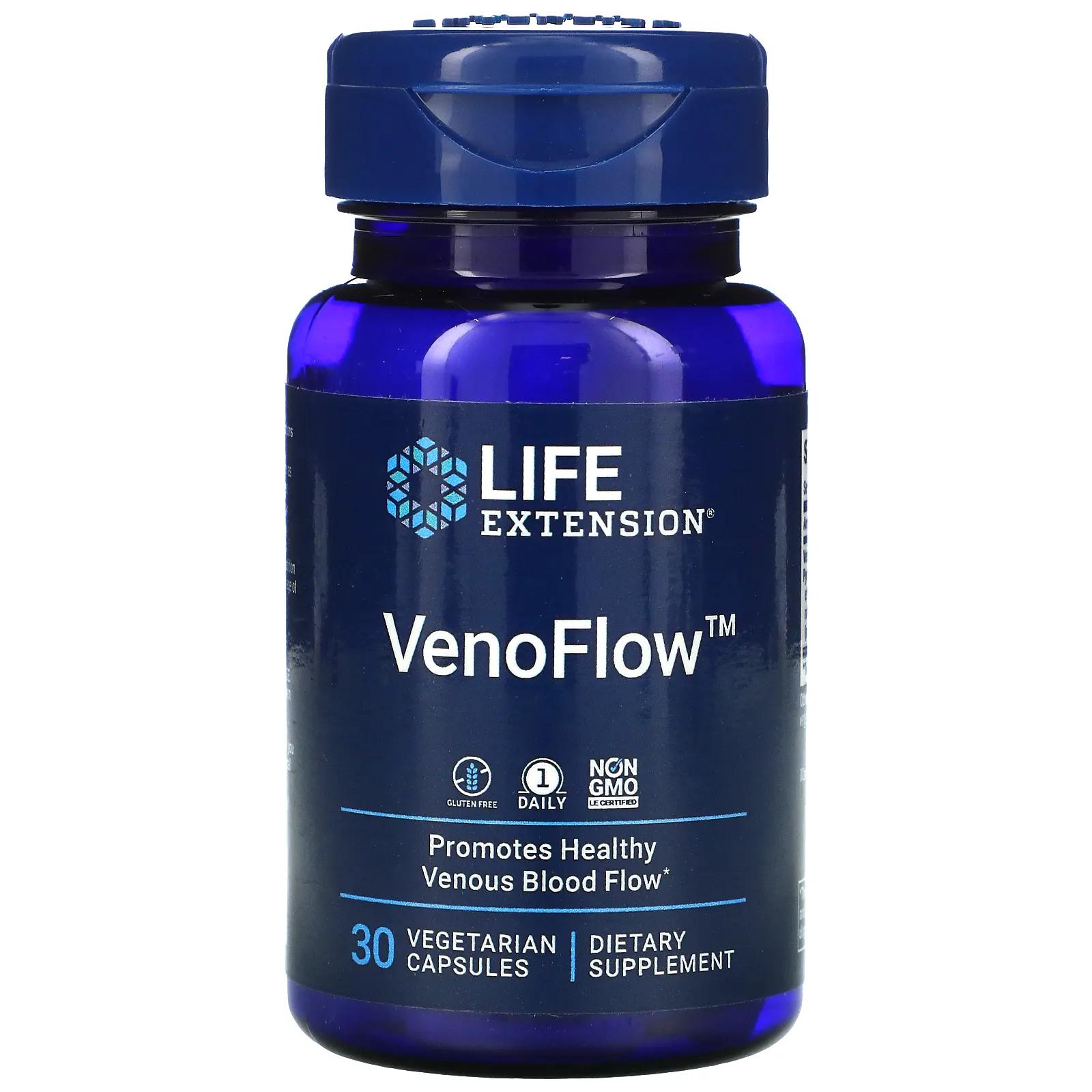 продление жизни супер мирафорте со стандартами life extension Life Extension VenoFlow 30 Растительных капсул