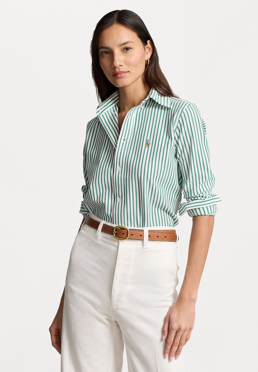 

Рубашка STRIPED OXFORD COTTON SHIRT Ralph Lauren, белый