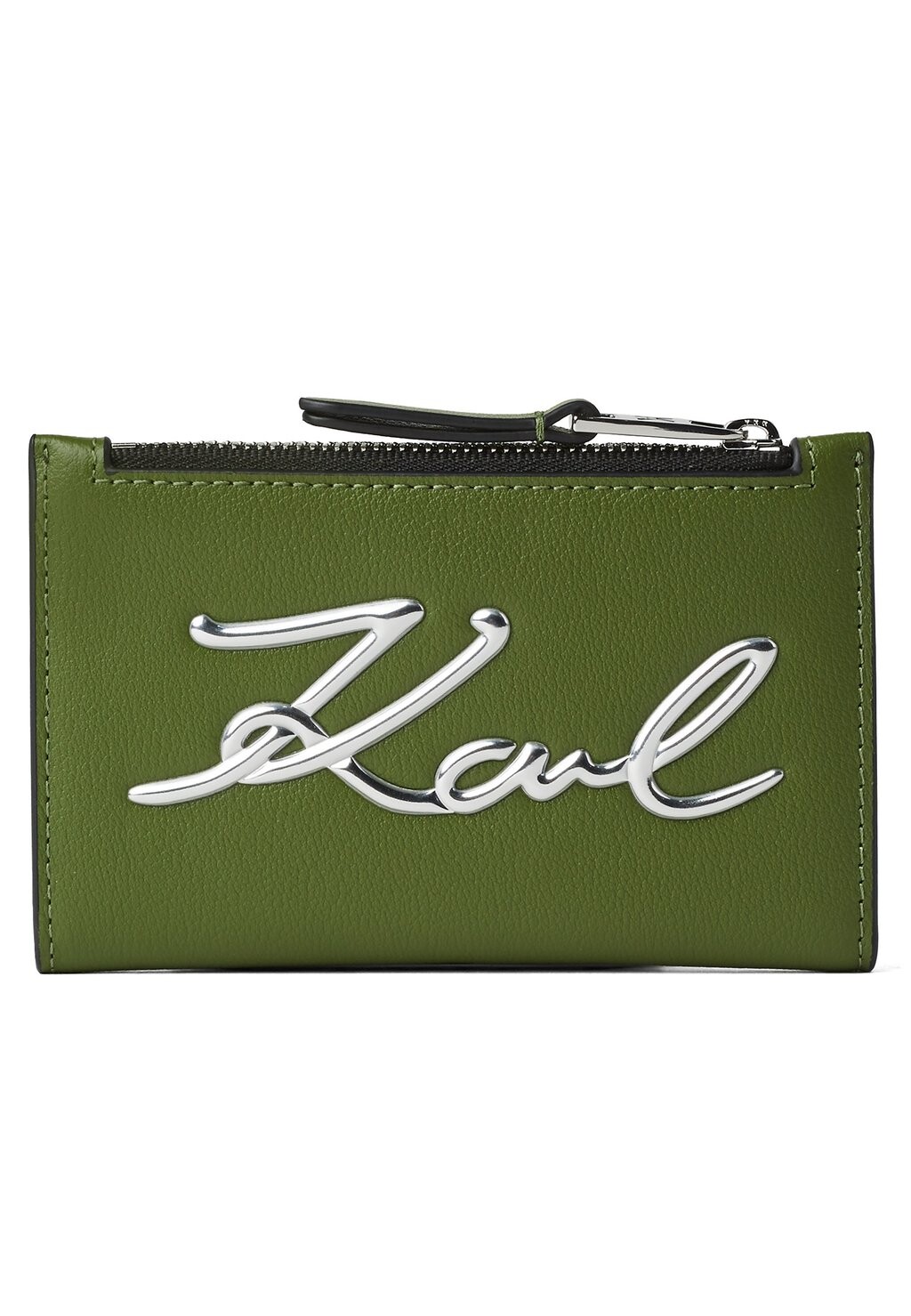 

Кошелек K SIGNATURE BIFOLD ZIP CH KARL LAGERFELD, оливковый