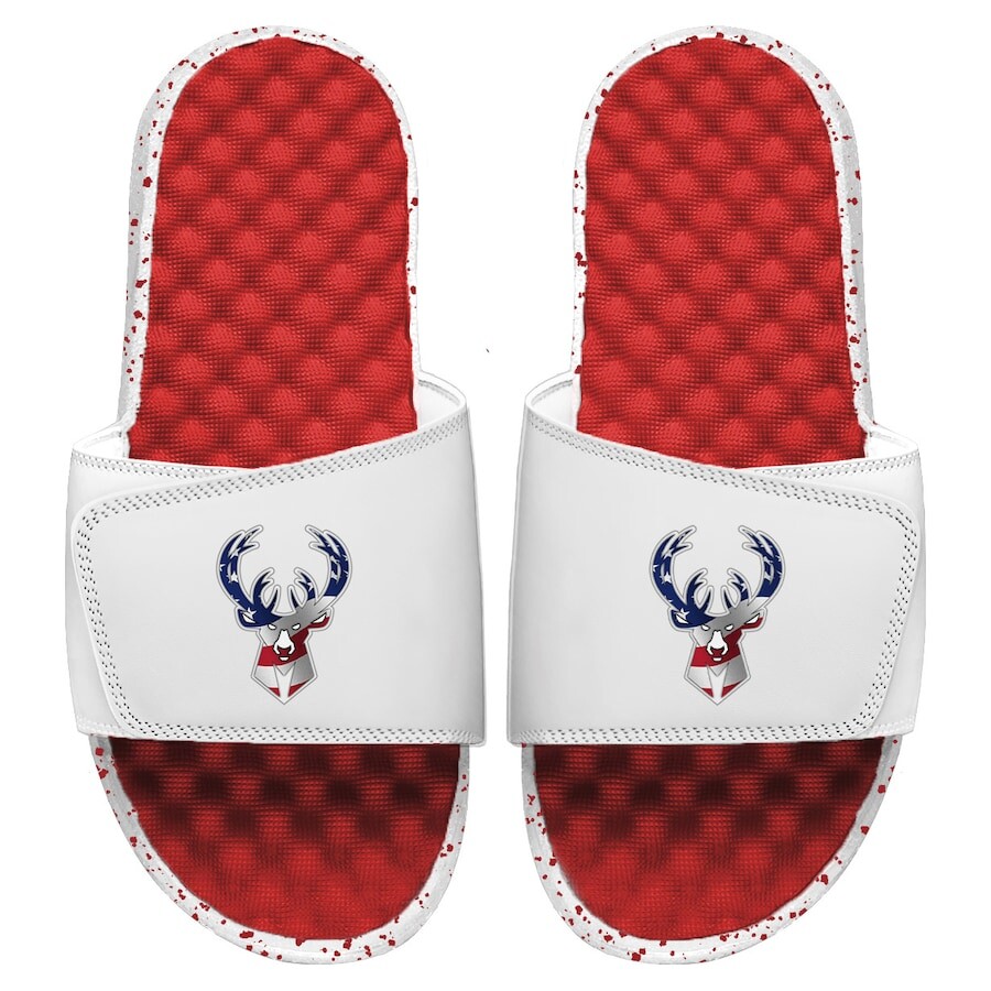 

Шлепанцы ISlide Milwaukee Bucks, красный