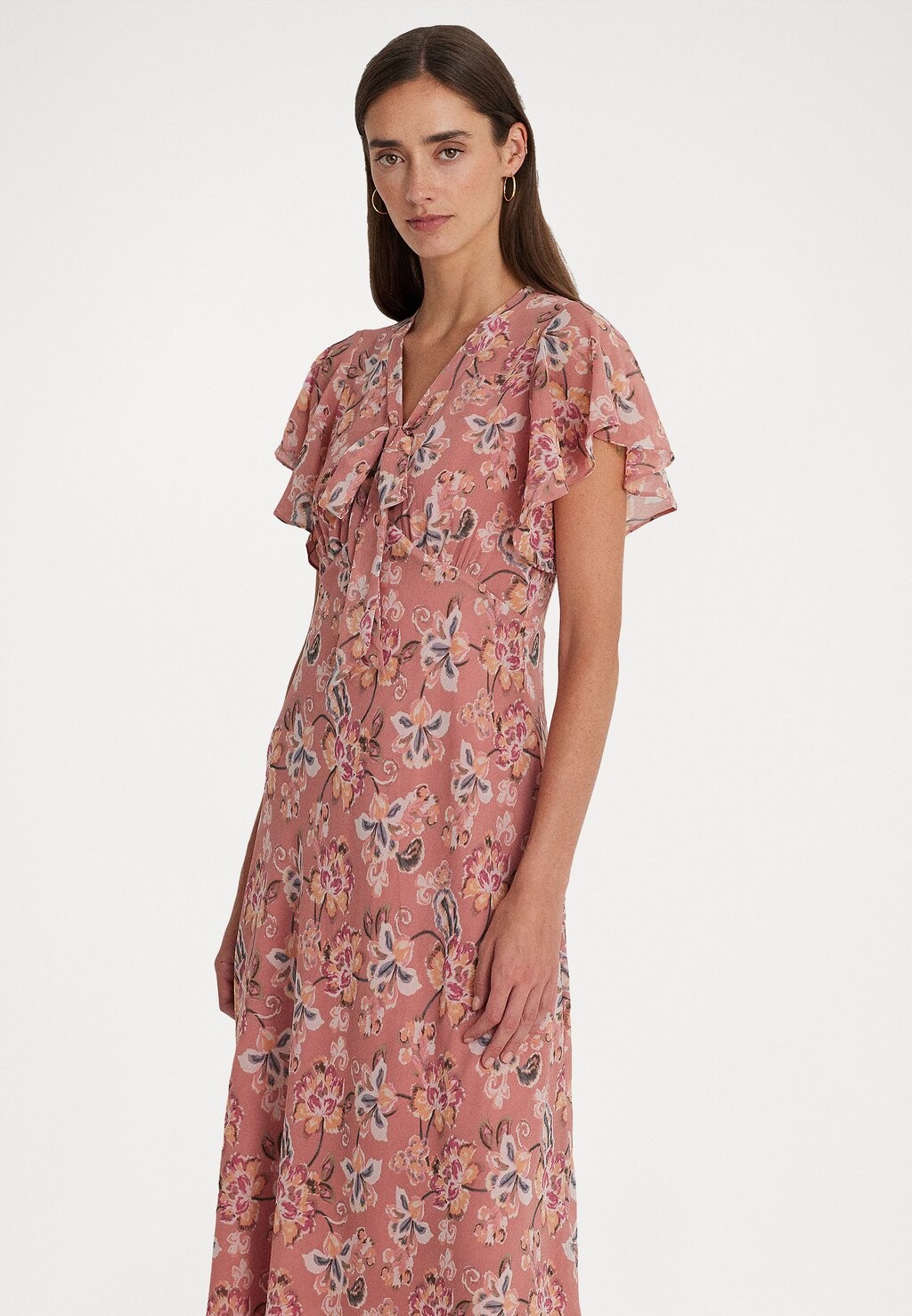 

Летнее платье Lahurde Short Sleeve Day Dress Lauren Ralph Lauren, цвет pink multi
