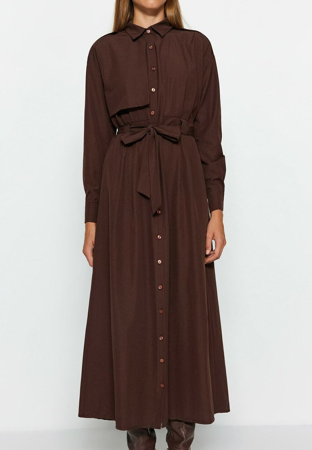 

Платье-блузка Trendyol Modest, цвет brown