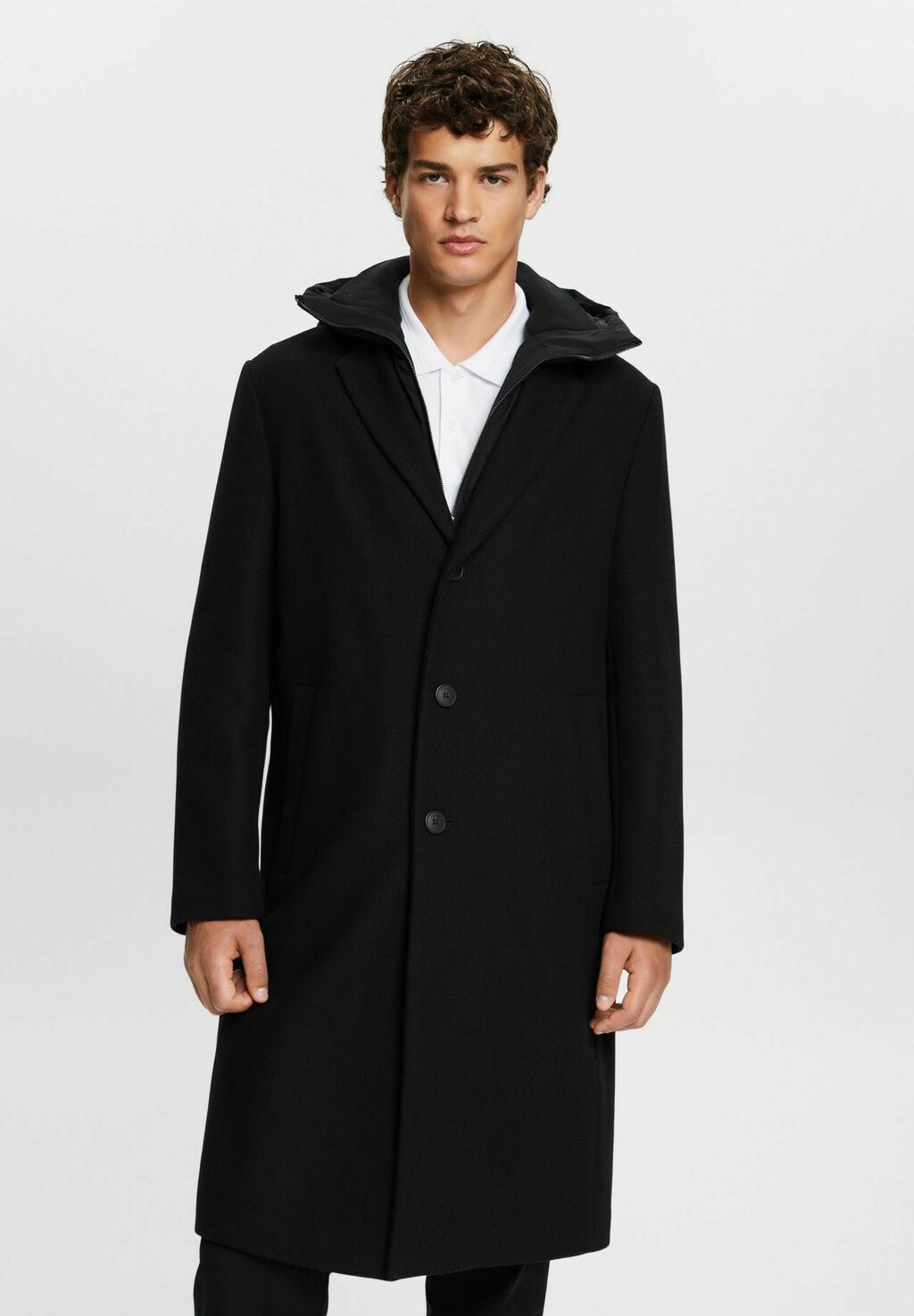 

Классическое пальто Esprit, черное, Черный