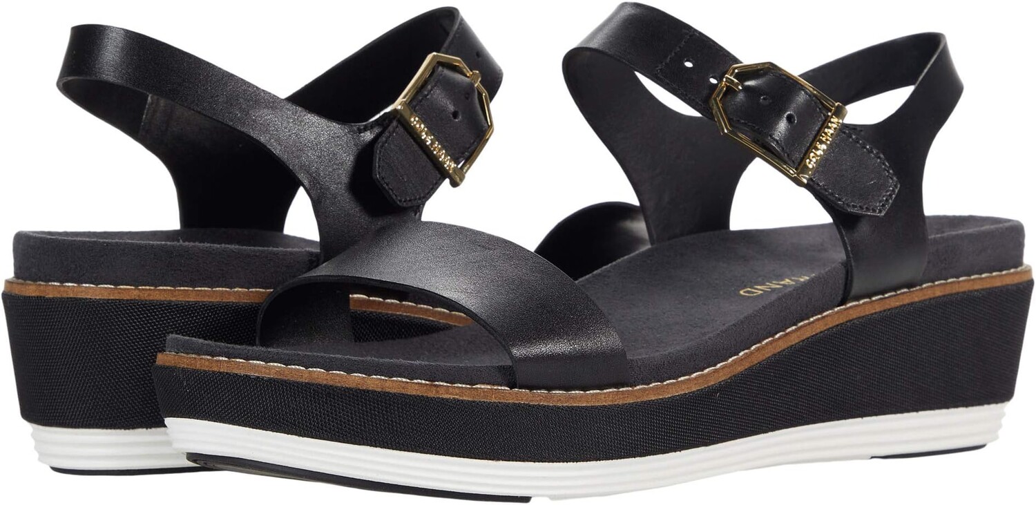 

Босоножки OG Flatform Wedge Sandal Cole Haan, цвет Black Leather/Nylon Wedge