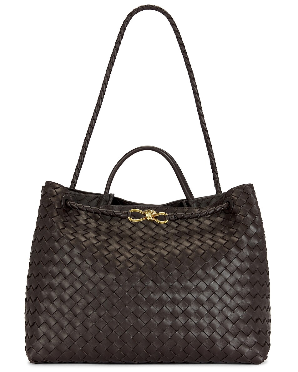 

Большая сумка Andiamo Bottega Veneta, цвет Fondant & Muse Brass