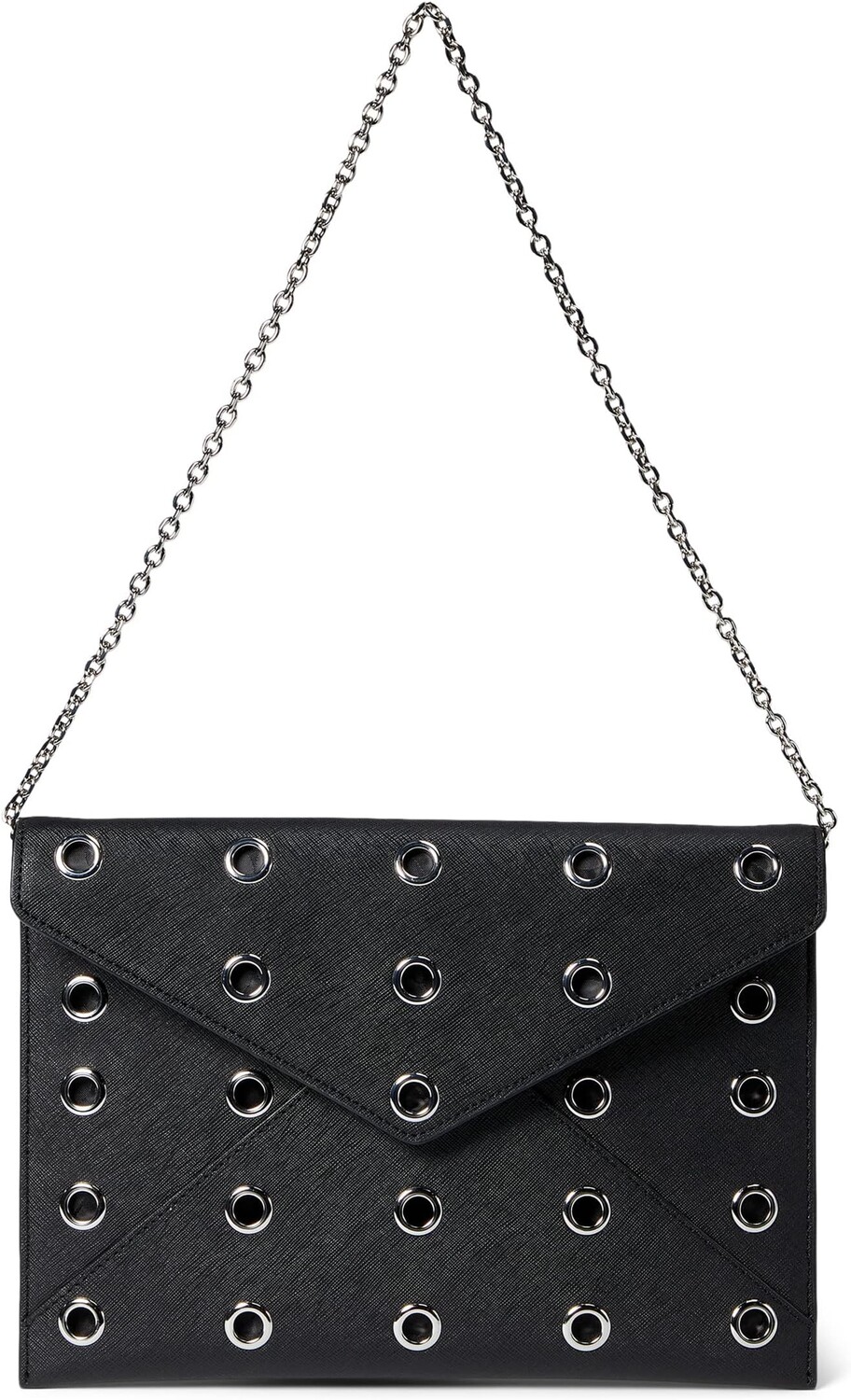 

Клатч Leo с цепочкой и люверсами Rebecca Minkoff, черный