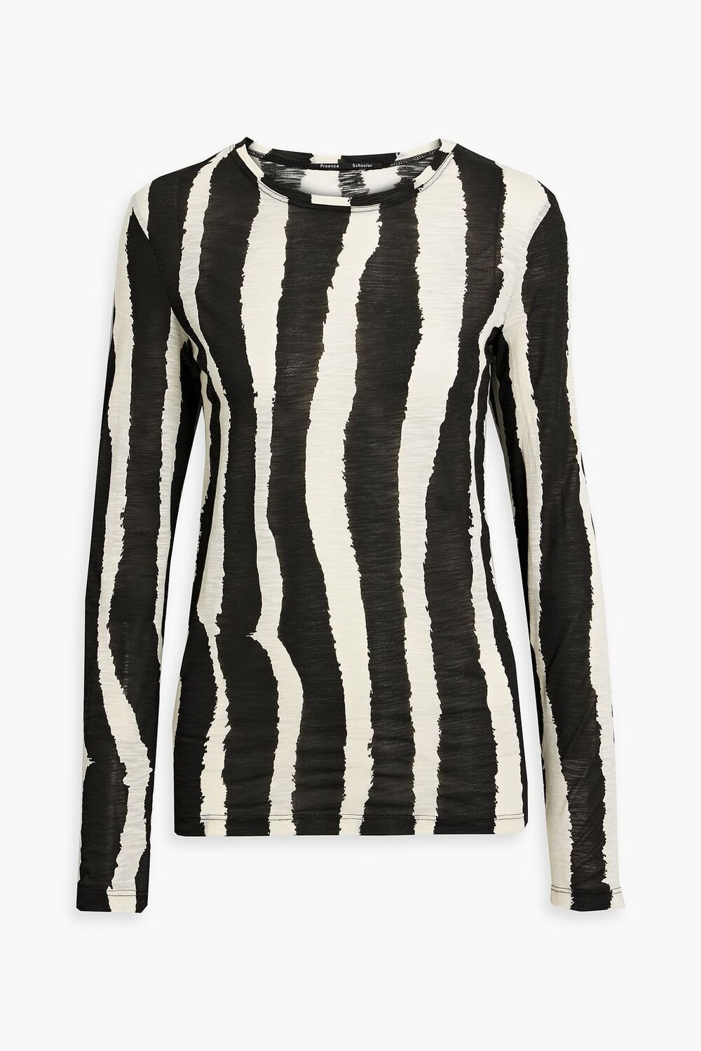 

Полосатый топ из хлопкового джерси PROENZA SCHOULER, черный