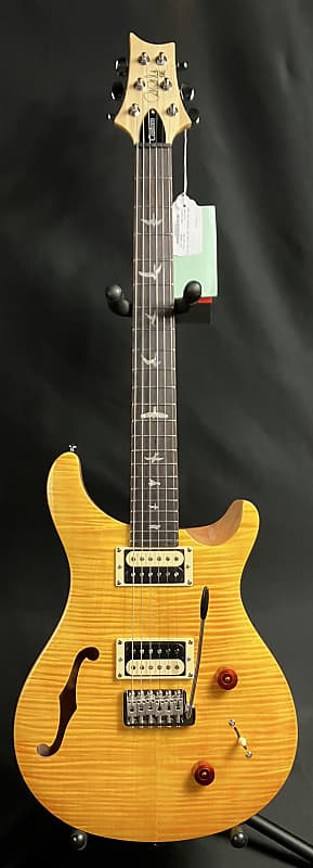 Электрогитара Paul Reed Smith PRS SE Custom 22 Semi-Hollow Electric Guitar Santana Yellow w/ Gig Bag