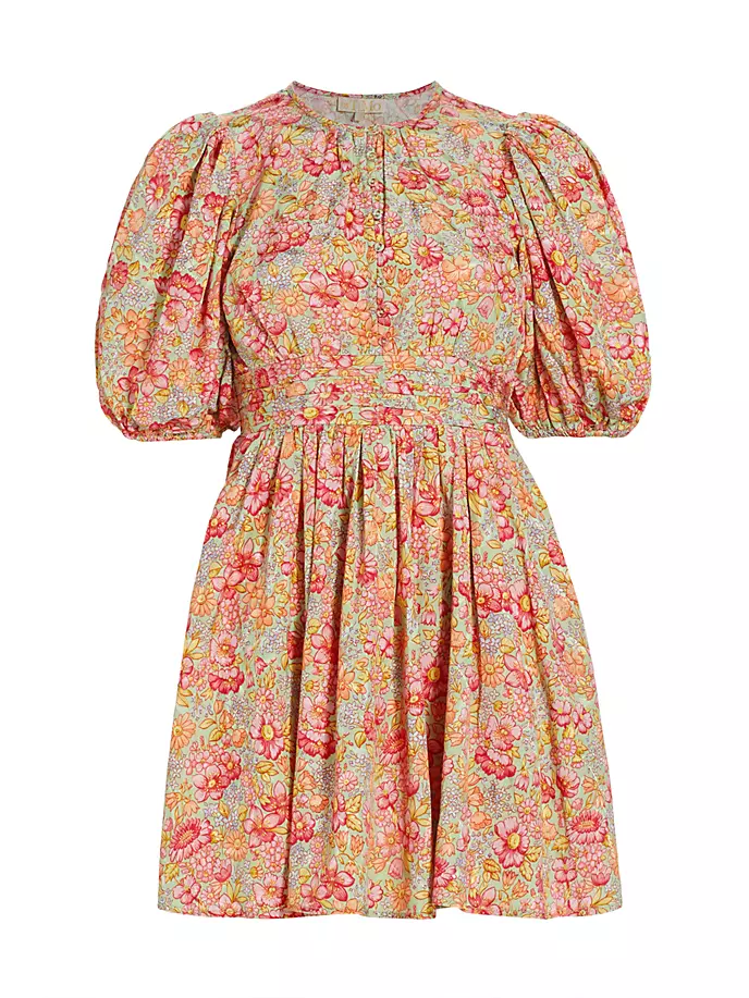 цена Мини-платье с пышными рукавами и цветочным принтом Bytimo, цвет wild flowers