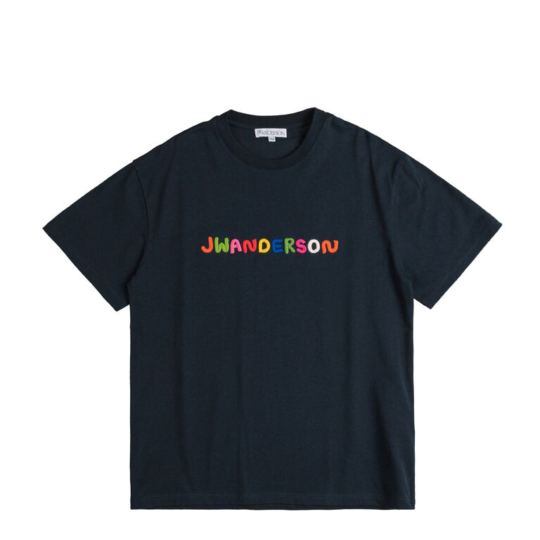 Футболка Jw Anderson Logo Embroidered T-Shirt JW Anderson, синий battery xt6o dullet t port anderson