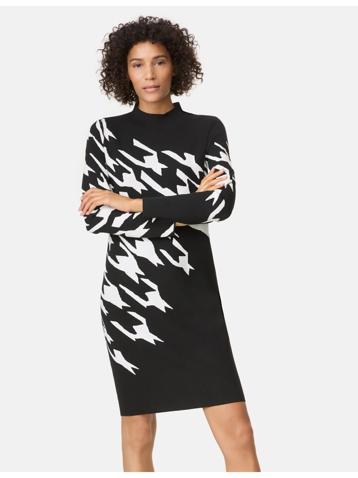 

Длинное платье Gerry Weber Strick, цвет black/ecru houndstooth jcd