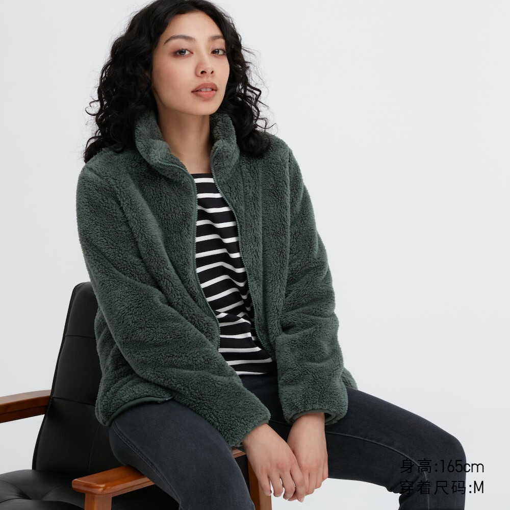 

Женская куртка Uniqlo с длинными рукавами, темно-зеленый
