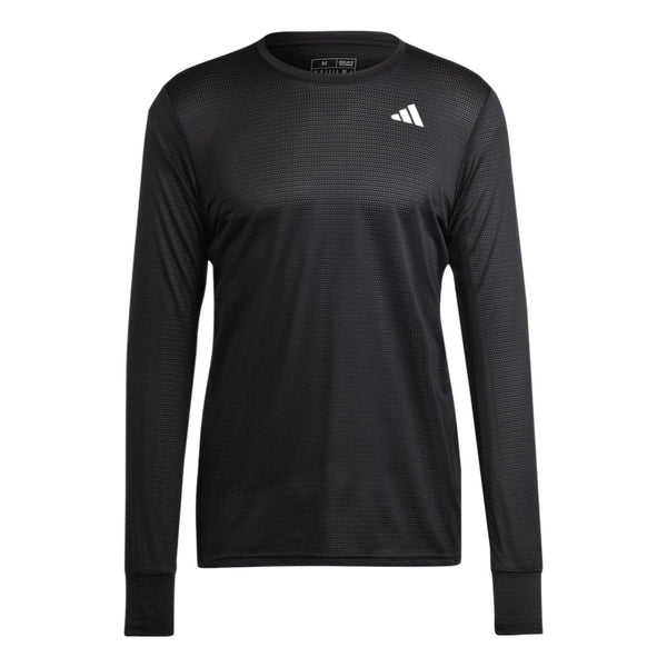 Футболка Adidas Own the Run Long Sleeve Tee 'Black', черный
