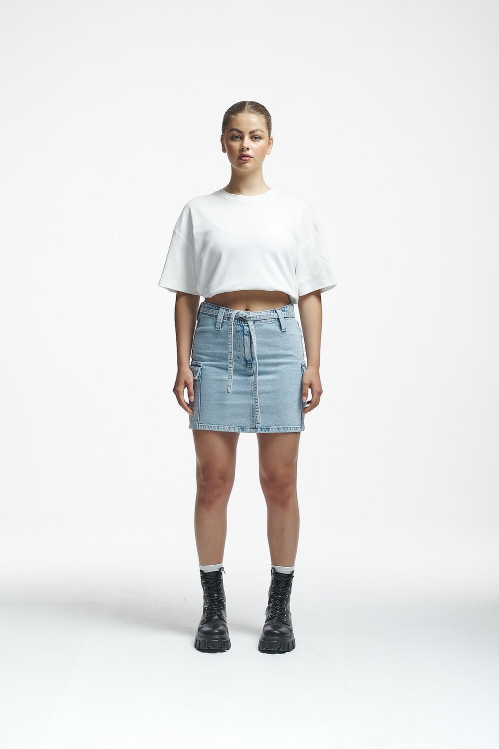 

Джинсовая юбка Nisha Pocket Skirt 2Y Studios, светло-голубая
