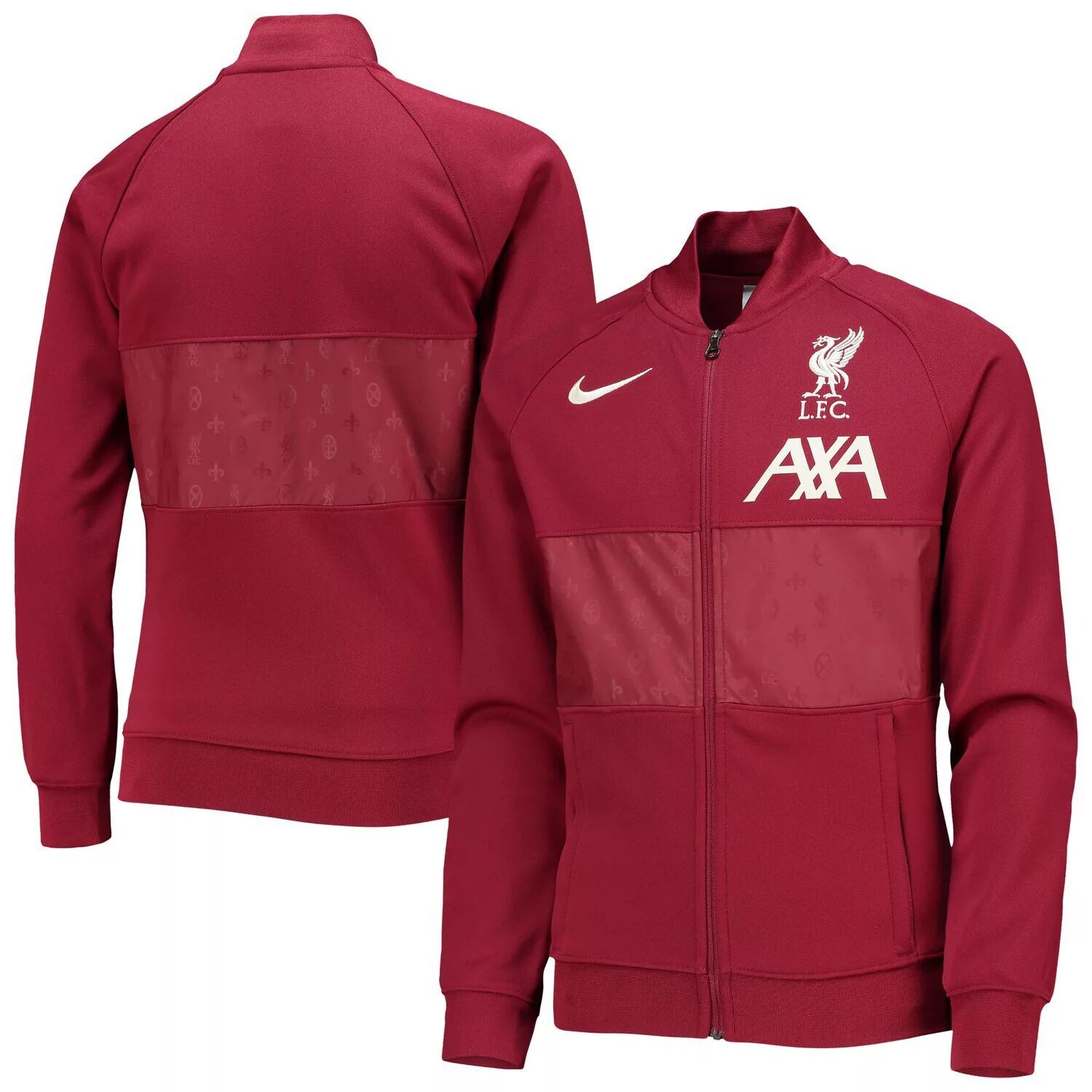 

Молодежная спортивная куртка с молнией во всю длину Nike Red Liverpool I96 Anthem Raglan Nike