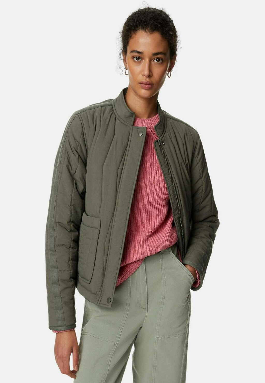 

Куртка межсезонная Stormwear Quilted Marks & Spencer, цвет dark olive