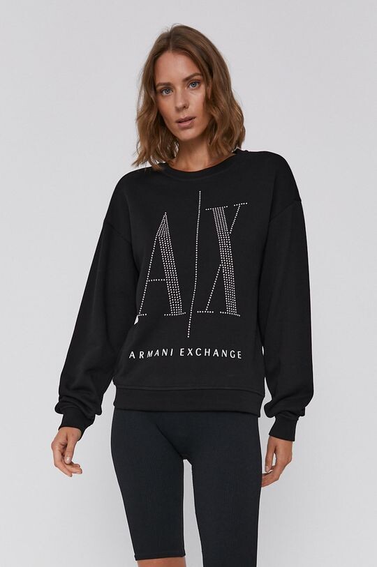 

Толстовка из хлопка Armani Exchange, черный