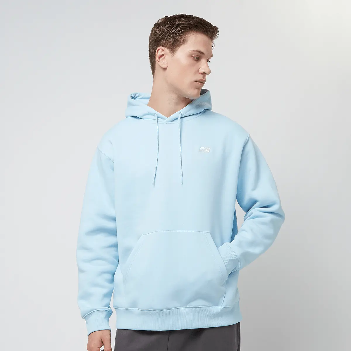 

Худи New Balance Small Logo Brushed, синий
