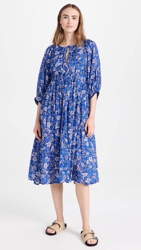 

Платье миди SUNDRY Blouson Sleeve