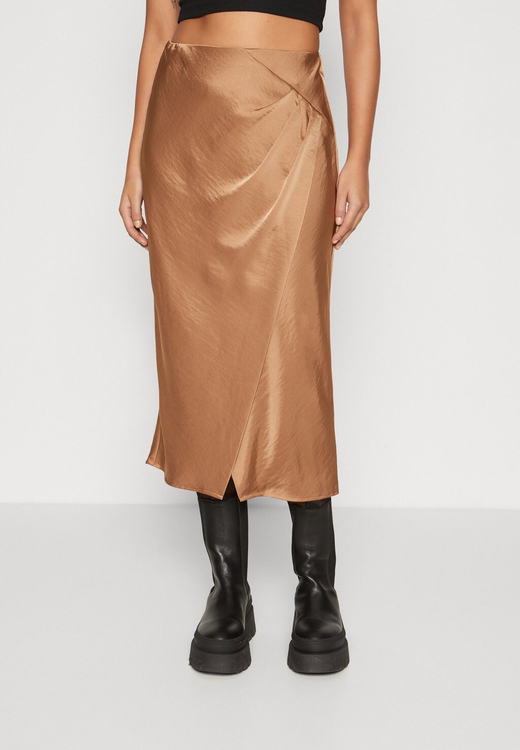 

Топ YAS ЮБКА YASPISTA DRAPE MIDI, цвет toasted coconut