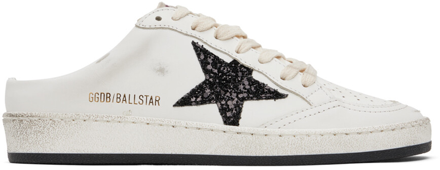 

Белые кроссовки Golden Goose со звездами