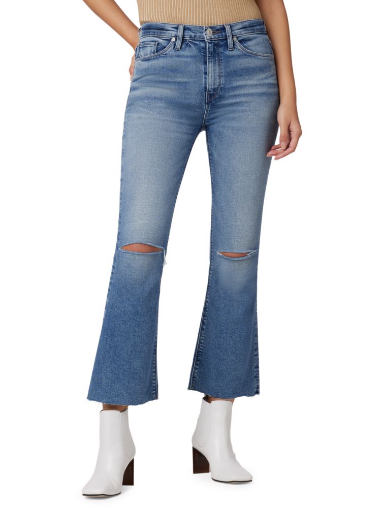 Укороченные джинсы Barbara с высокой посадкой Hudson, цвет Steady Blue укороченные прямые джинсы kass с высокой посадкой hudson цвет sabina