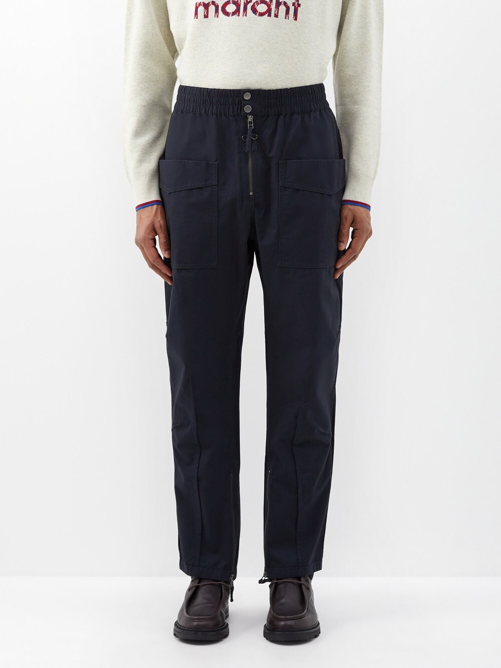 

Брюки tilsen из хлопковой парусины Isabel Marant, черный