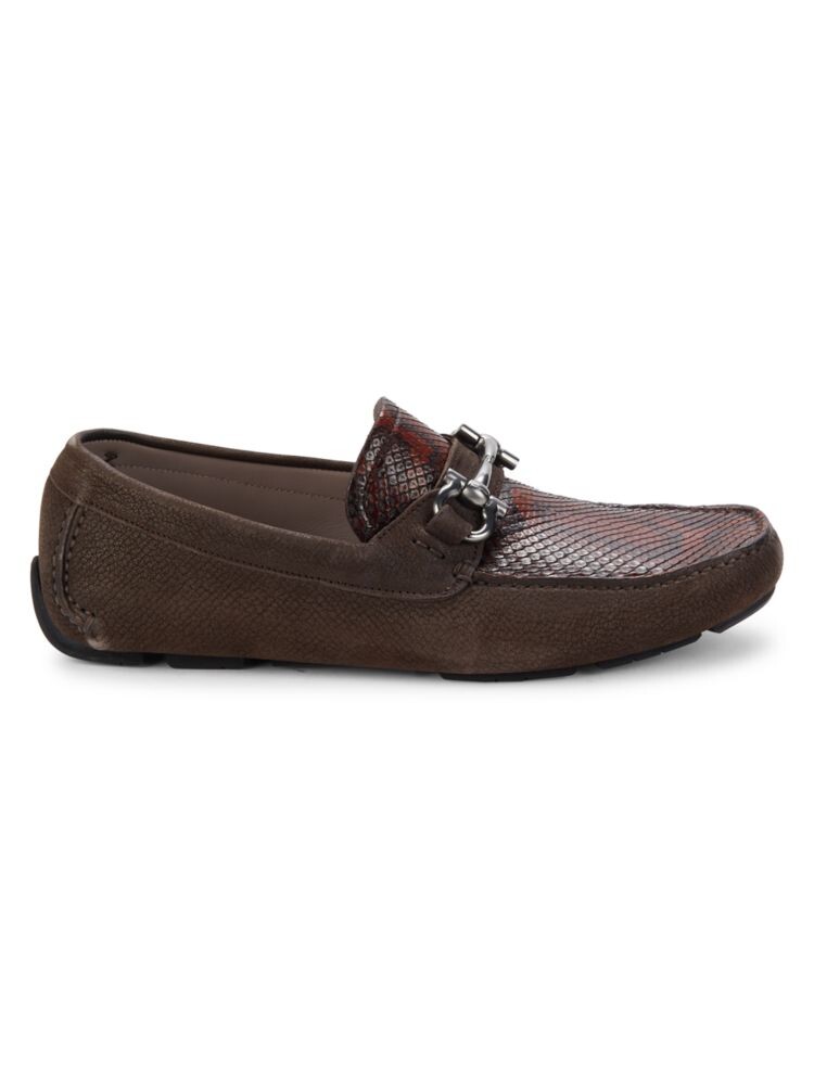 

Кожаные лоферы для вождения Ferragamo, цвет Brown Multicolor