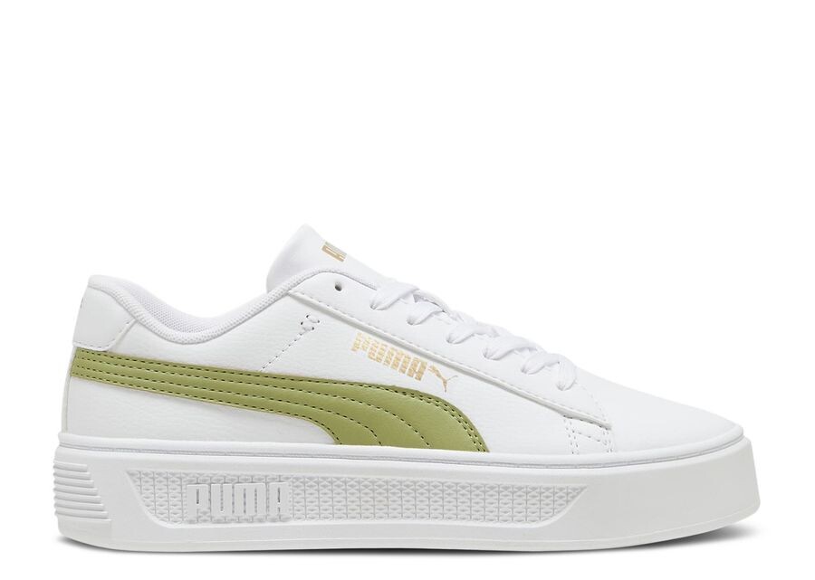 

Кроссовки Puma Wmns Smash Platform V3, цвет White Calming Green