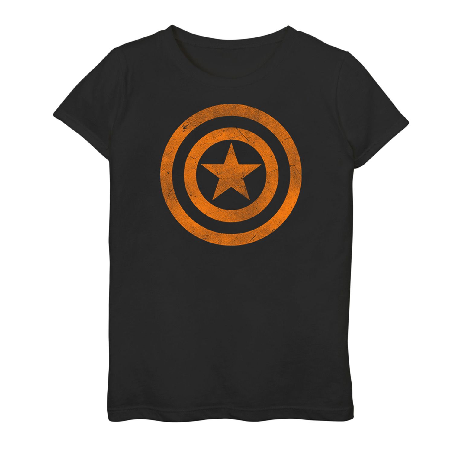 Оранжевая футболка с графическим логотипом Marvel Капитан Америка для девочек 7–16 лет Licensed Character футболка marvel капитан америка с изображением бруклинского щита для девочек 7–16 лет licensed character