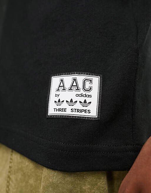 

Черная футболка унисекс с крупным логотипом adidas Originals Rifta AAC, Черный