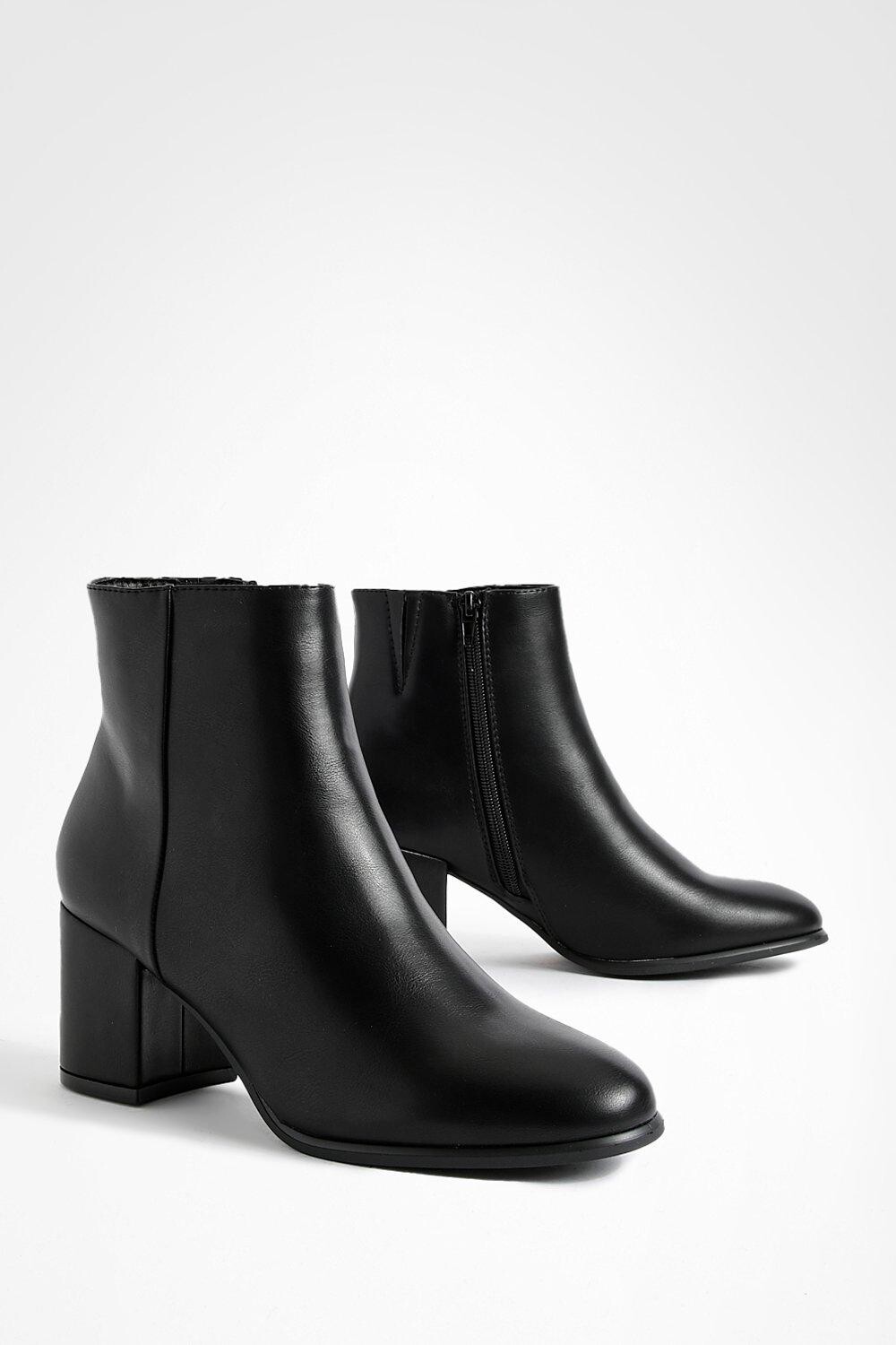 

Ботинки на блочном каблуке Boohoo, черный
