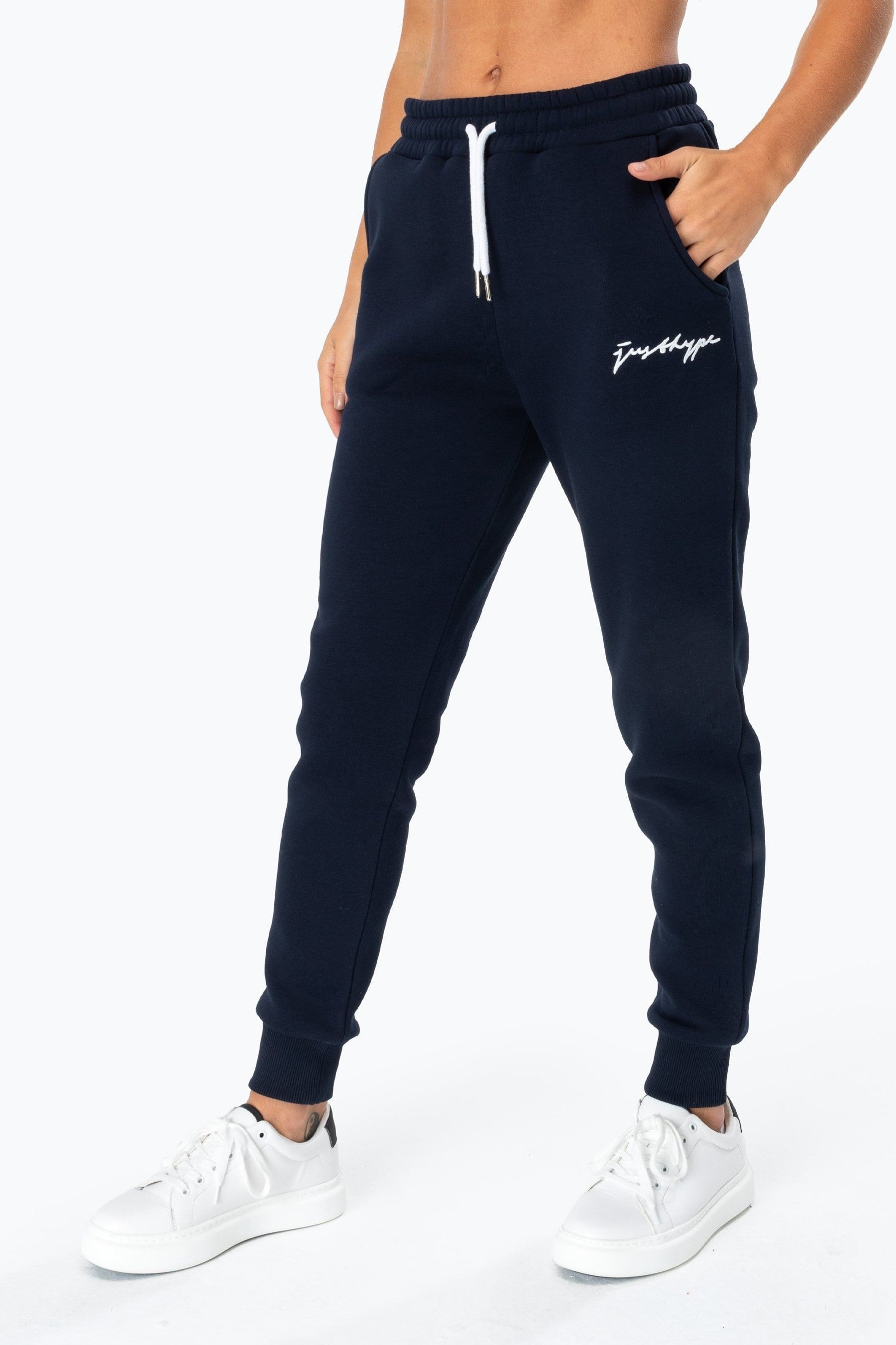 Женские спортивные брюки с логотипом Scribble Hype, синий