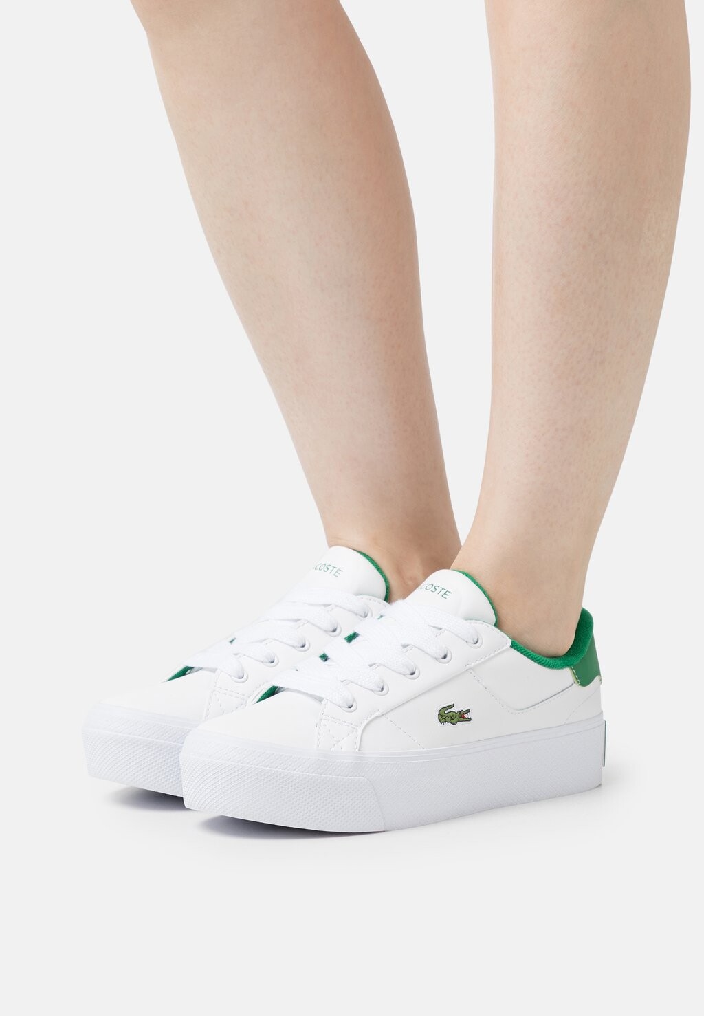 

Кроссовки Lacoste Ziane Platform, белый / зеленый