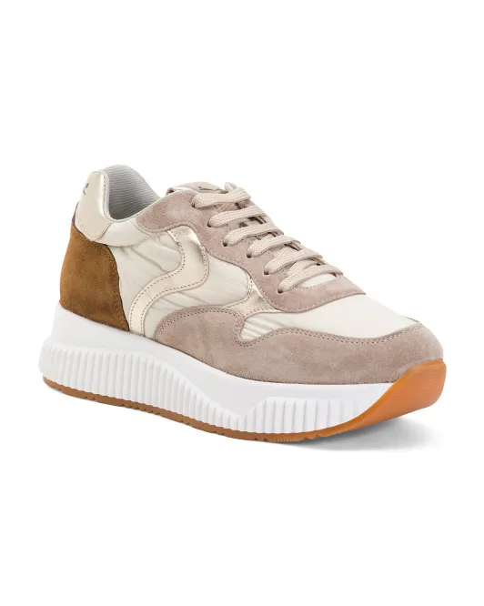 

Кроссовки Lana из замши и нейлона Voile Blanche, бежевый/коричневый