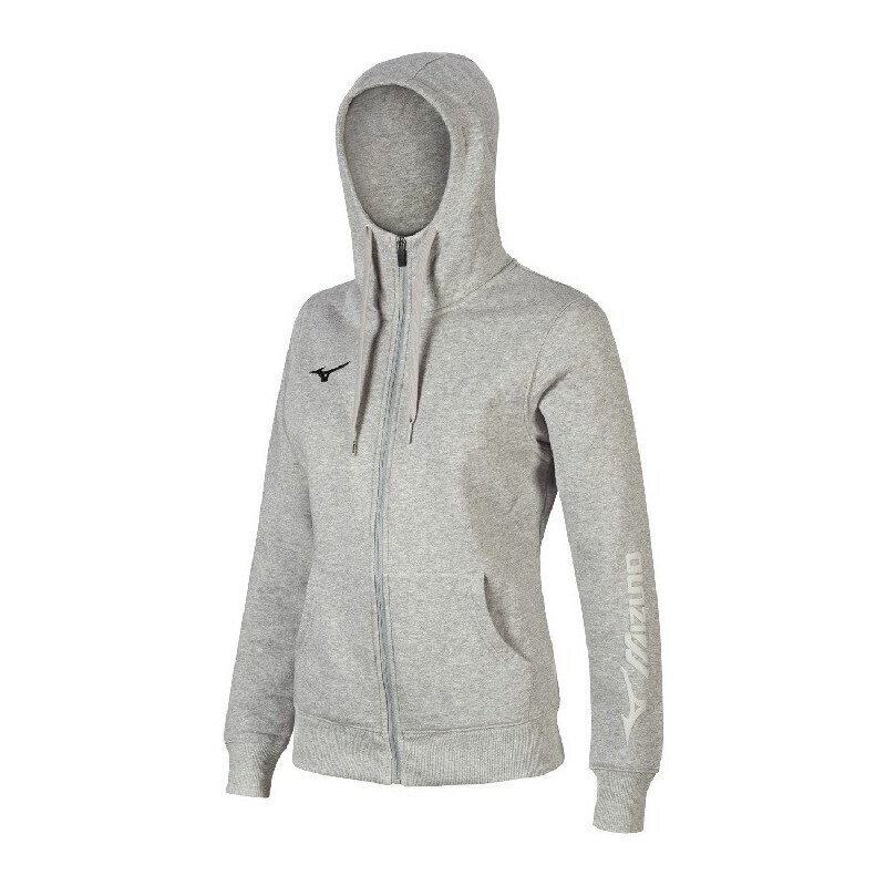 

Толстовка Mizuno Hooded Fz, серый