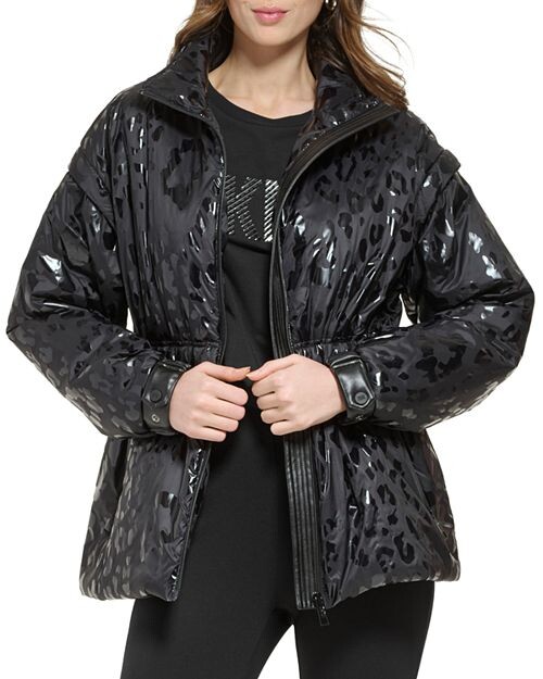 

Пуховик с животным принтом DKNY, цвет Black