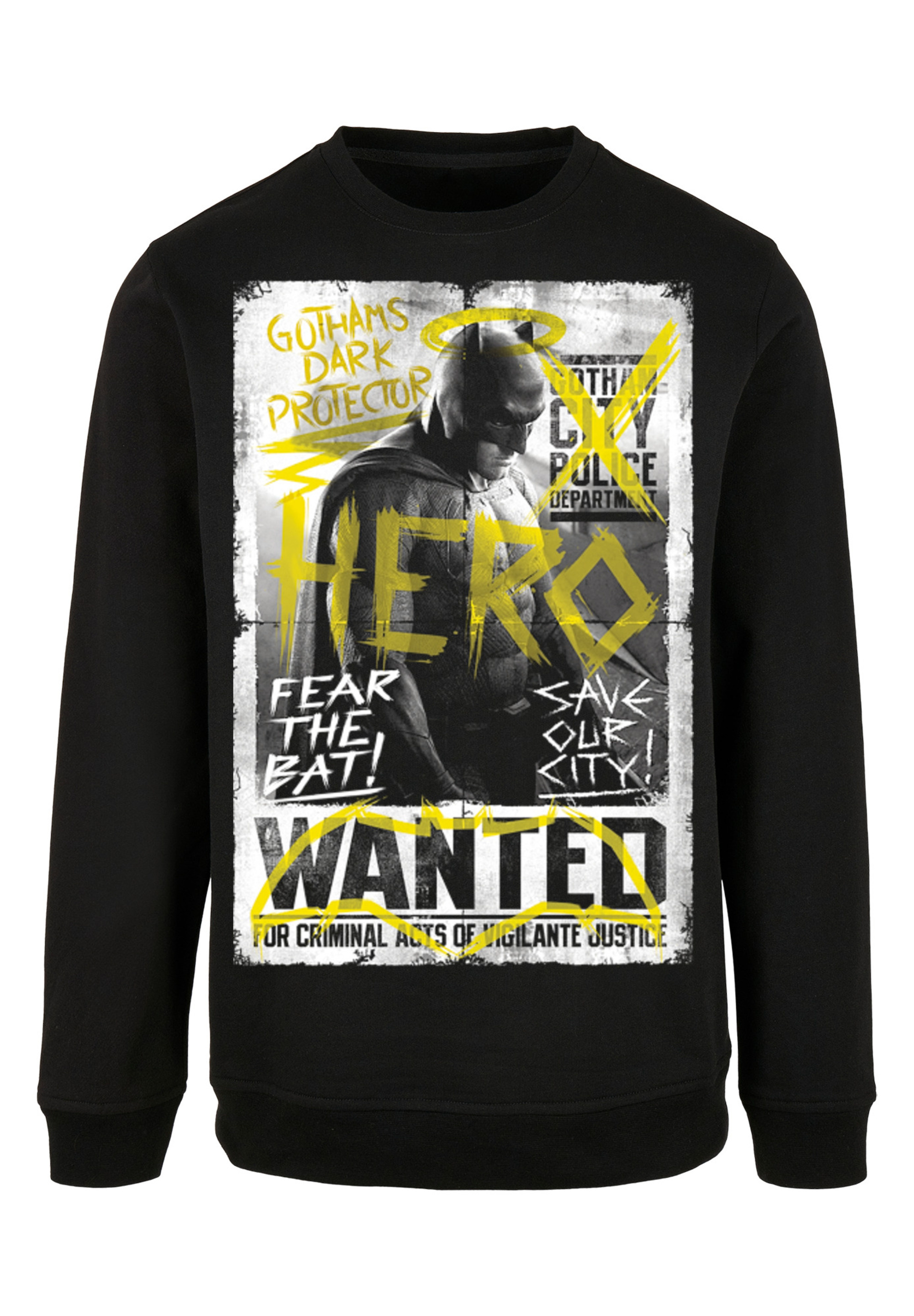 Пуловер F4NT4STIC Sweatshirt Batman v Superman Wanted Poster, черный